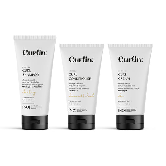 Curl Essential Trio - Shampoo + Conditioner + Cream - 150gm Each