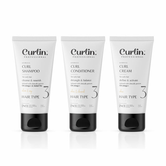 Curl Essential Trio - Shampoo + Conditioner + Cream - 50gm Each